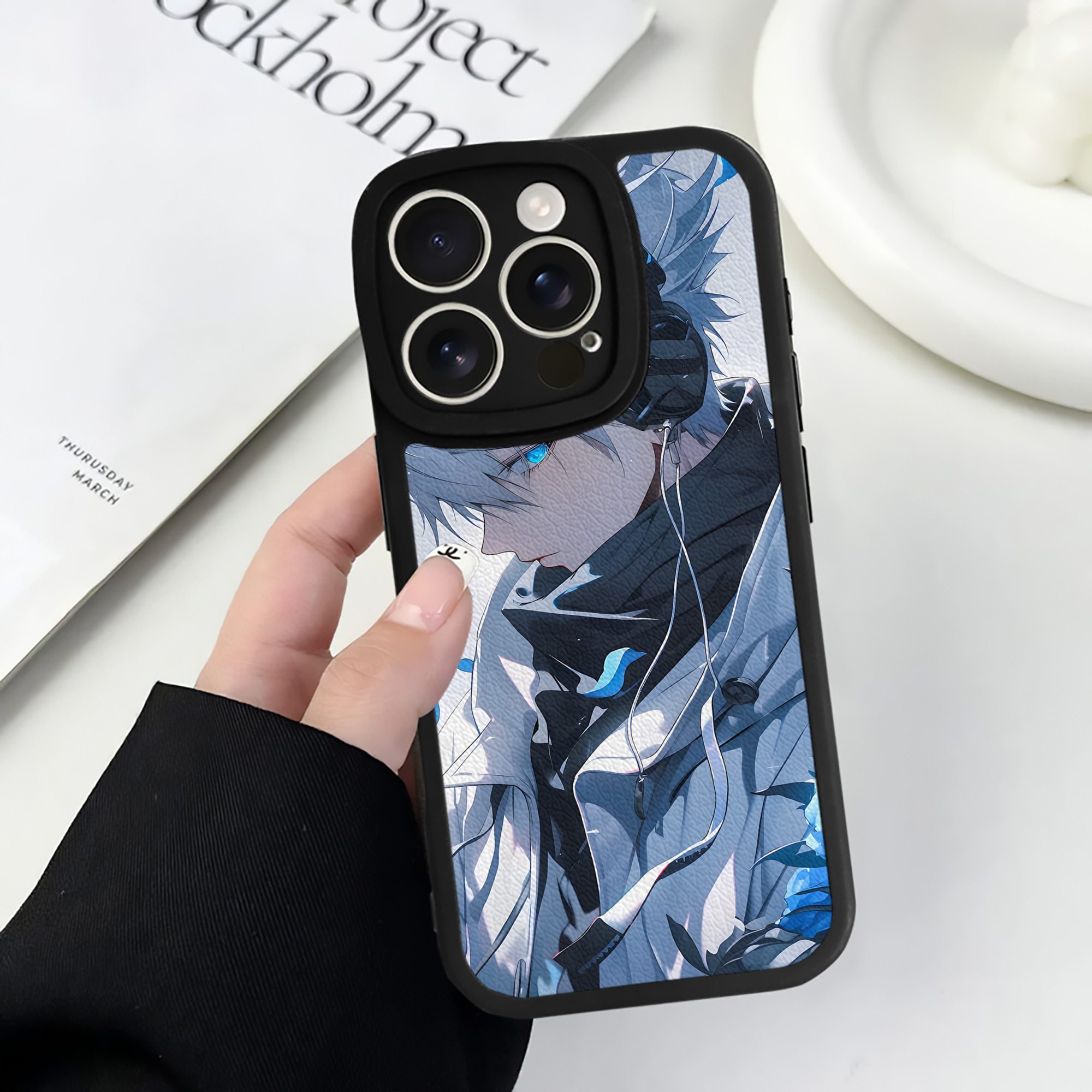 （画像用） 呪術廻戦 Jujutsu Kaisen 【iPhone 16シリーズ対応】シリコンスマホケース（レザー調） 材質：シリコン